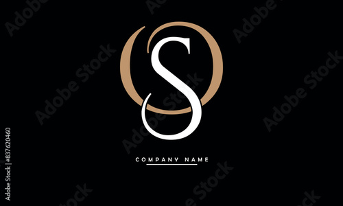 OS, SO, O, S Abstract Letters Logo Monogram