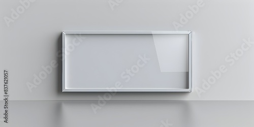 Wallpaper Mural Minimalist Modern Acrylic Frame Isolated on Plain White Background for Elegant Artwork Display and Presentation Torontodigital.ca