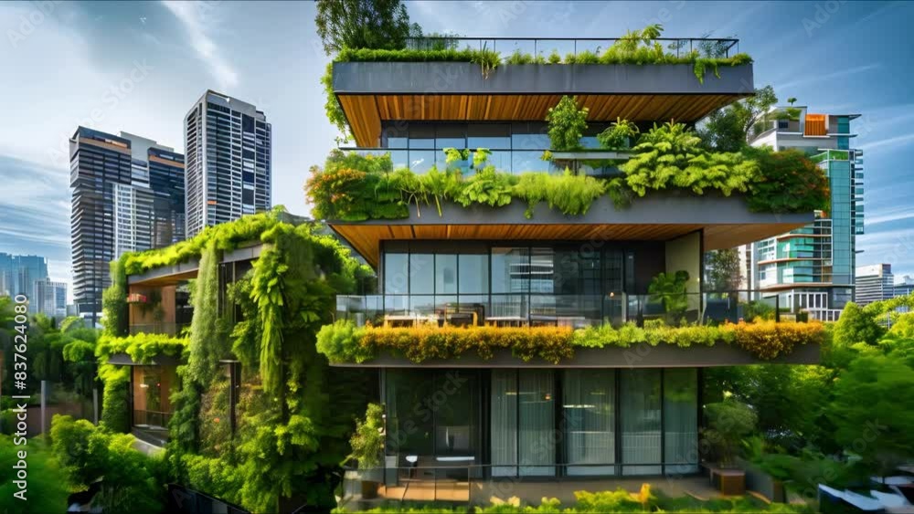 Sustainable Green Architecture and Eco-Friendly Design in a Modern City ...