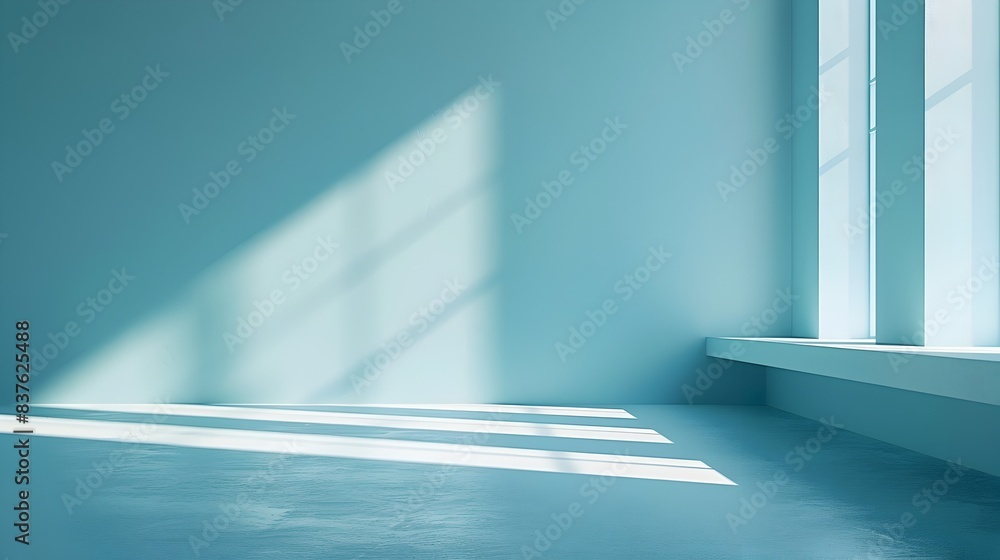 Obraz premium Serene Blue Backdrop for Healthcare Product Presentation with Ample Copy Space