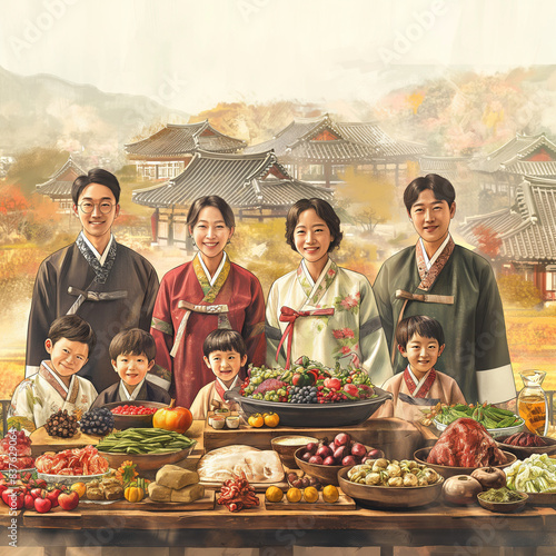 A vibrant Korean Chuseok ce...