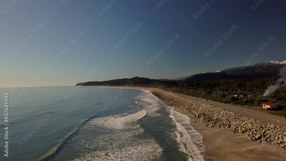 West Coast of the South Island, New Zealand. 4k drone footage West Coast of the South Island, New Zealand. 4k drone footage