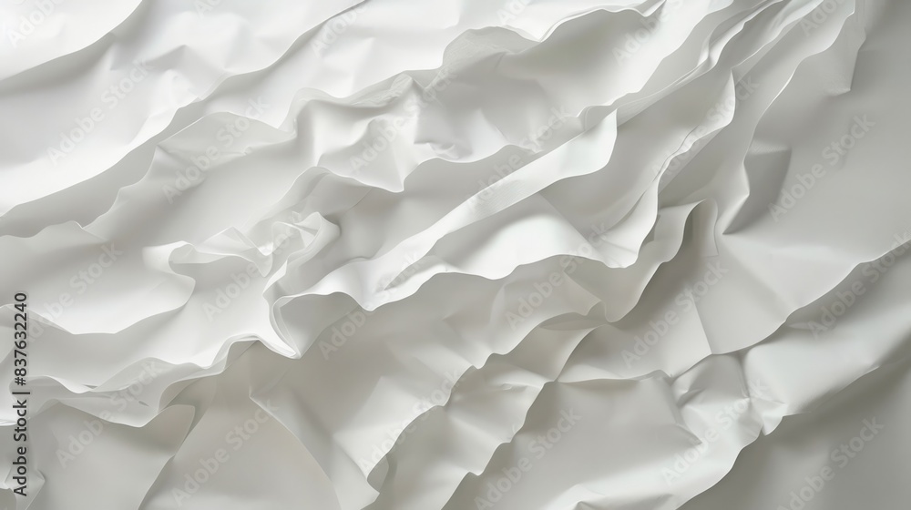 wrinkled paper on white background wrinkled paper on white background
