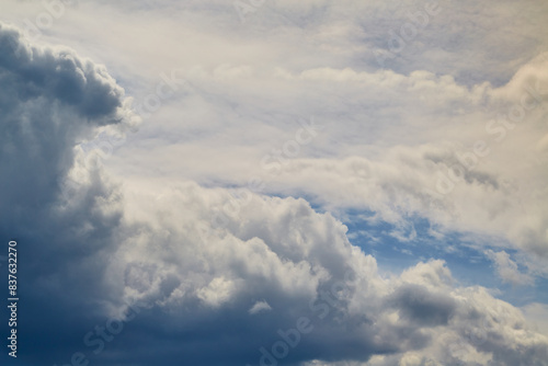 Storm cloud approaching in the sky, approaching rain, weather change