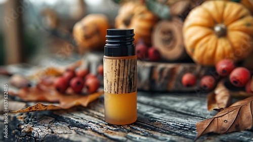  A shea butter lip balm tube on a rustic wooden surface.