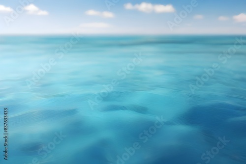 Abstract clear blue water in blurred background concept Generative AI