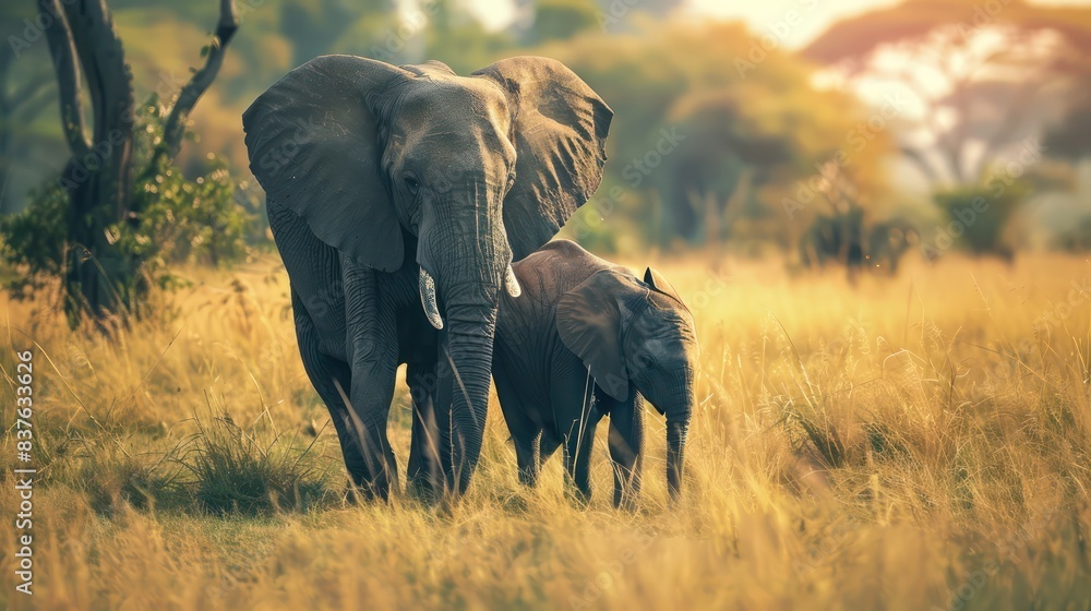 Obraz premium Conservation Efforts: Document wildlife conservation projects and initiatives aimed at protecting endangered species and their habitats, showcasing efforts to reverse the decline.