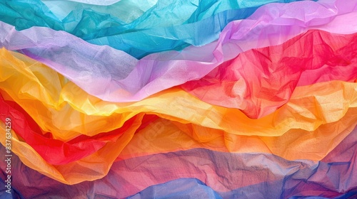 Wallpaper Mural Vibrant Tissue Paper Layers Abstract Background with Professional Lighting for Art and Design Projects Torontodigital.ca