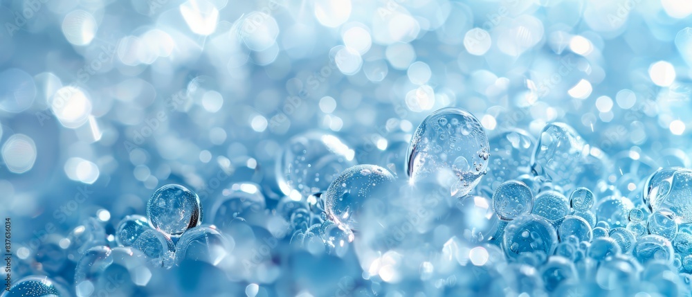 Crystal clear ice with bubbles, cool tones, frozen detail, winter background, copy space Crystal clear ice with bubbles, cool tones, frozen detail, winter background, copy space