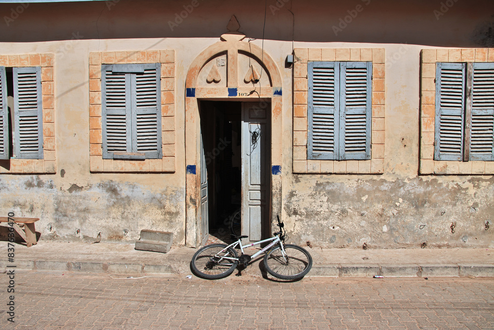 Vintage house of Saint-Louis, Senegal, West Africa