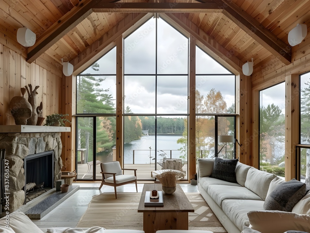 Cozy Scandinavian Style Cabin by a Tranquil Lake with Panoramic Views Cozy Scandinavian Style Cabin by a Tranquil Lake with Panoramic Views