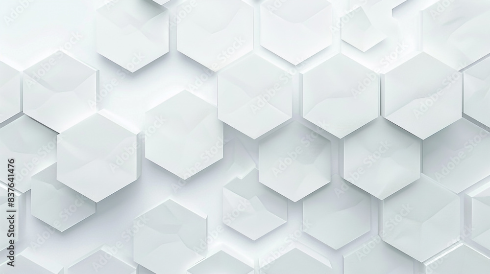 Abstract hexagon white 3D Futuristic background Abstract hexagon white 3D Futuristic background