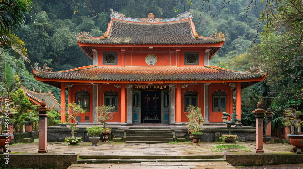Buddhist Temple with Classical Architecture Buddhist Temple with Classical Architecture