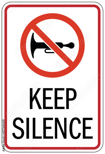 No honking sign