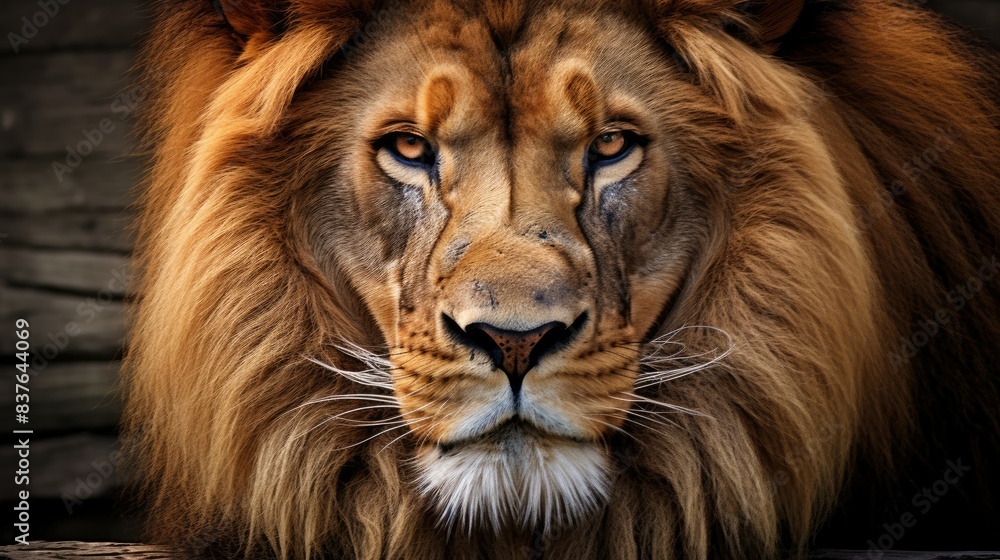 photograph of a lion's face in close-up, its piercing gaze capturing the essence of wild power photograph of a lion's face in close-up, its piercing gaze capturing the essence of wild power