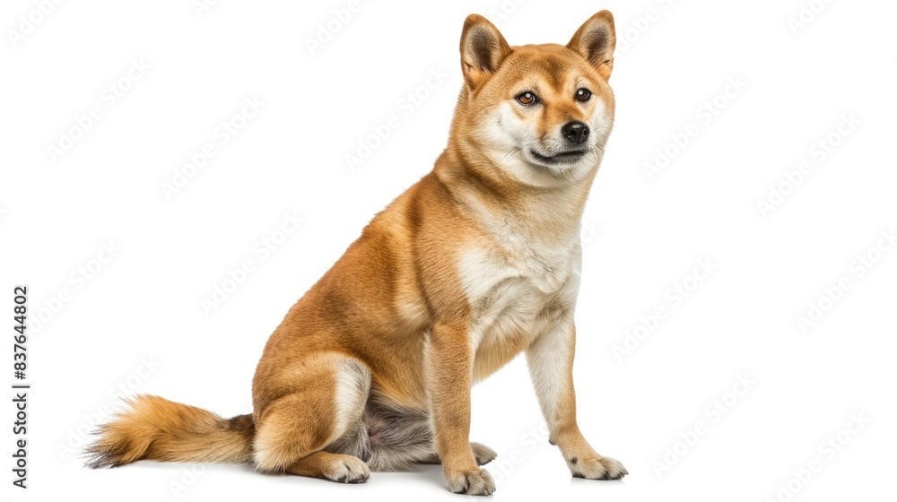 shiba inu sitting on a white background shiba inu sitting on a white background