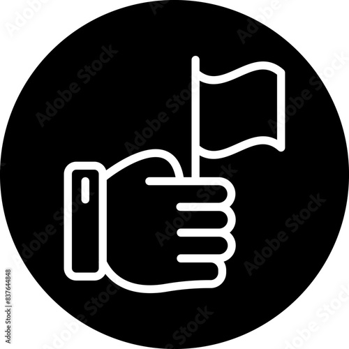 Holding Flag Icon Style