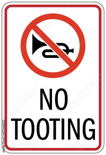 No honking sign no tooting