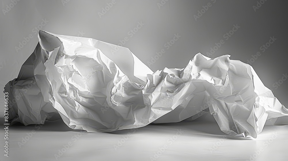 A white sheet of paper rests atop a table, next to a black-and-white image of a large, foldED paper A white sheet of paper rests atop a table, next to a black-and-white image of a large, foldED paper