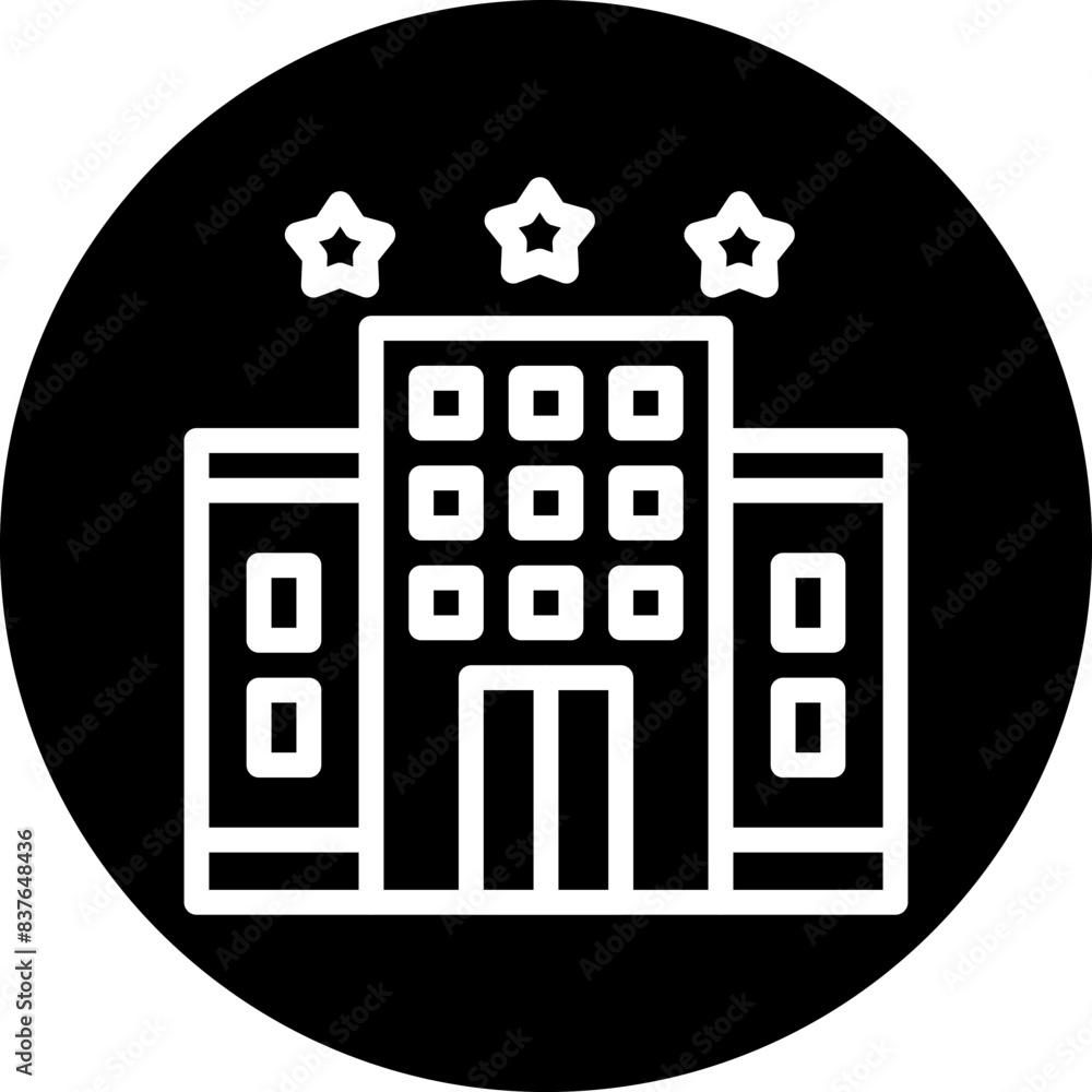 3 Star Hotel Icon Style 3 Star Hotel Icon Style