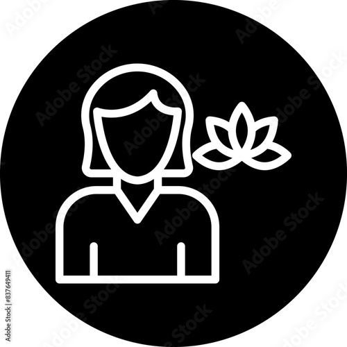 Massage Therapist Icon Style