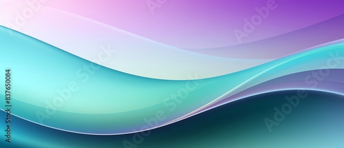 Abstract background with smooth, flowing waves in pastel shades of purple, green, and blue, creating a serene and calming effect.