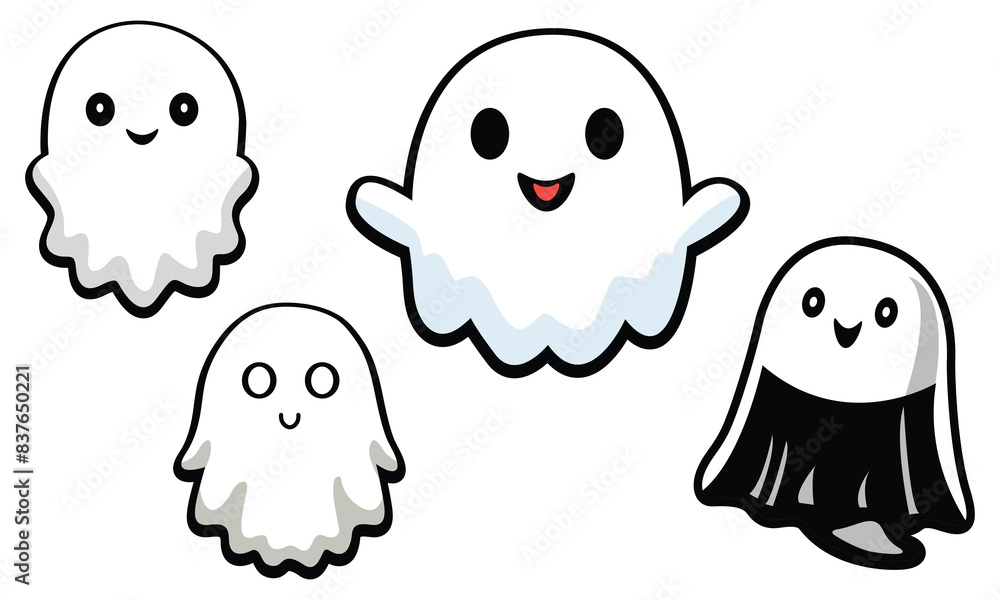 Halloween Ghost Bundle Boo hand draw Vector design Halloween Ghost Bundle Boo hand draw Vector design