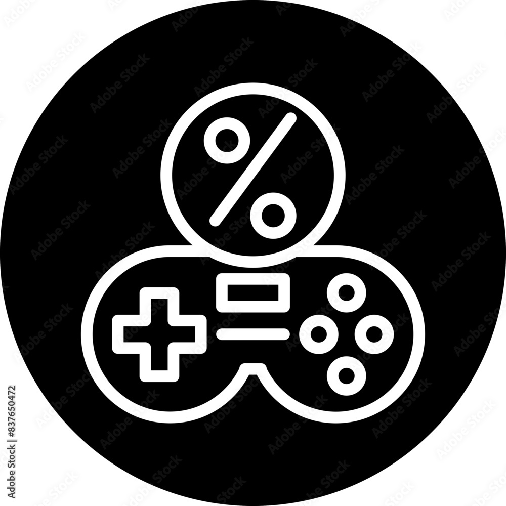 Naklejka premium Game Deals Sales Icon Style