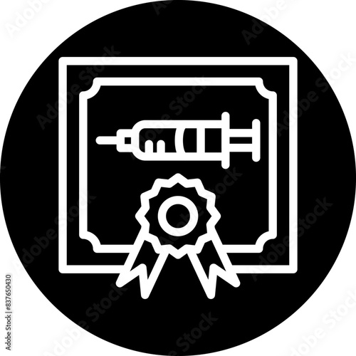 Vaccination Certificate Icon Style