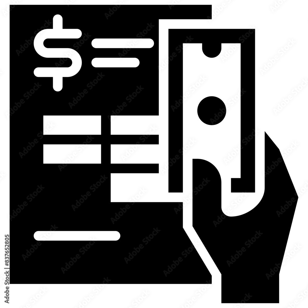 invoice bill payment for installment or loans solid icon invoice bill payment for installment or loans solid icon