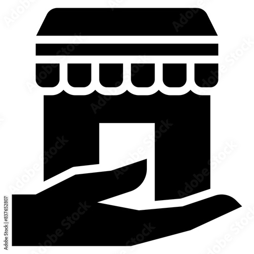 business loan for an entrepreneur solid icon