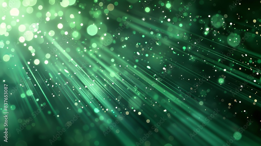 Fototapeta premium Green Light with Bokeh