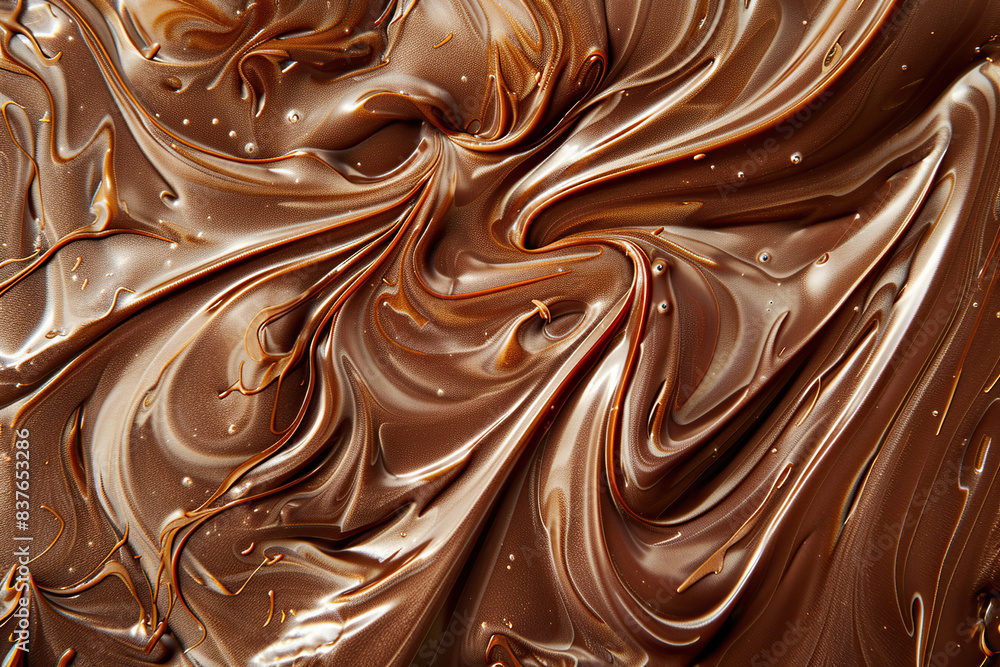 Generative ai on the theme of beautiful tasty liquid chocolate on wave abstract dark background Generative ai on the theme of beautiful tasty liquid chocolate on wave abstract dark background