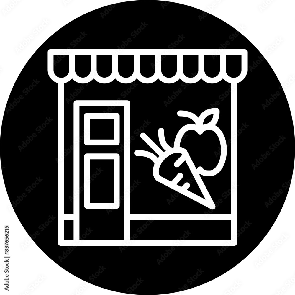 Groceries Store Icon Style Groceries Store Icon Style