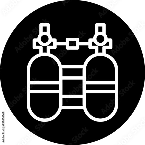 Diving Cylinder Icon Style