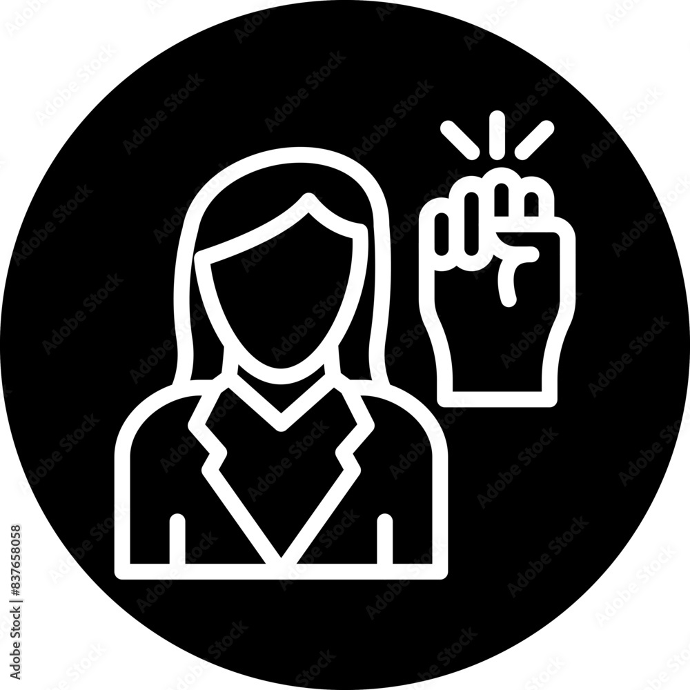 Activist Female Icon Style Activist Female Icon Style