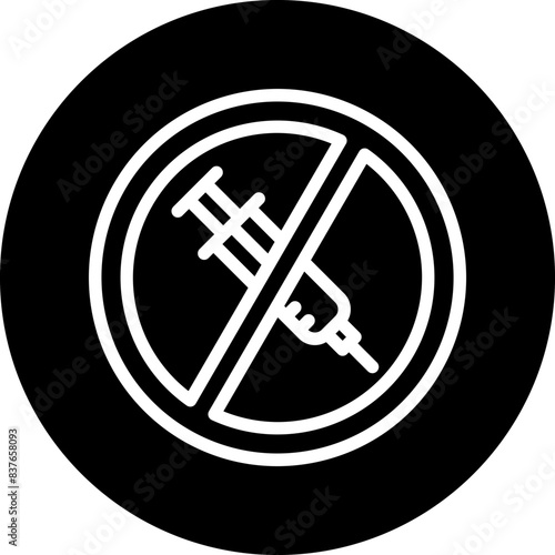 Anti Vaccination Icon Style
