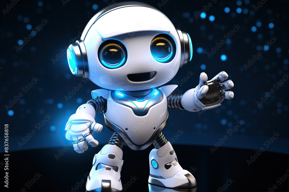 Generative ai on theme of beautiful futuristic toy robot, autonomous programmable new technique Generative ai on theme of beautiful futuristic toy robot, autonomous programmable new technique