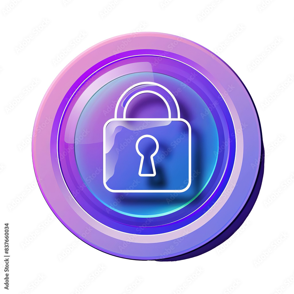 A security token icon on a transparent background for clean di-cut. A security token icon on a transparent background for clean di-cut.