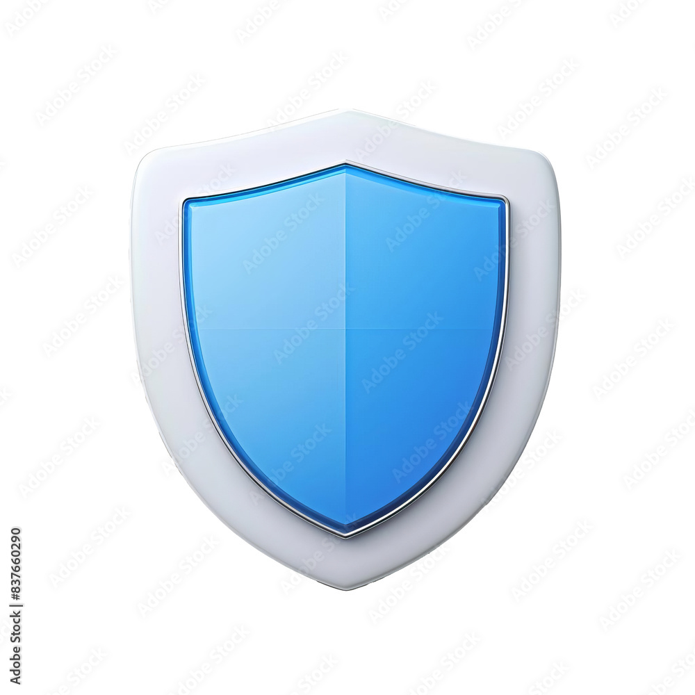 A shield icon on a transparent background for clean di-cut. A shield icon on a transparent background for clean di-cut.