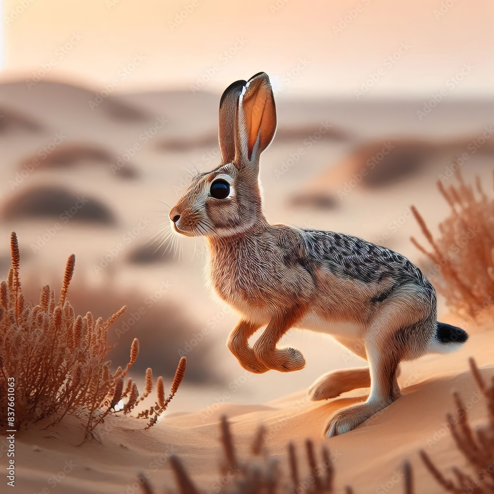 Obraz premium jackrabbit desert
