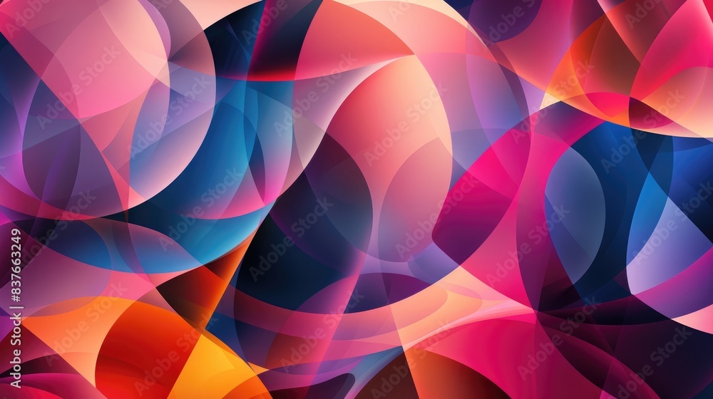 Futuristic tech background with curved and overlapping geometric forms in vibrant shades, illustrating dynamic digital design Futuristic tech background with curved and overlapping geometric forms in vibrant shades, illustrating dynamic digital design