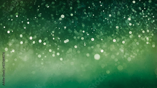 Green gradient and green bokeh illustration.