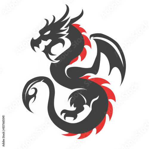 Wallpaper Mural A dragon icon on a transparent  background for clean di-cut. Torontodigital.ca