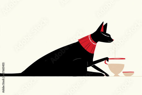 古代エジプト風の猫とティータイム
Tea time with an ancient Egyptian cat