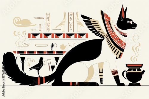 古代エジプトの猫とティータイム
Tea time with an ancient Egyptian cat