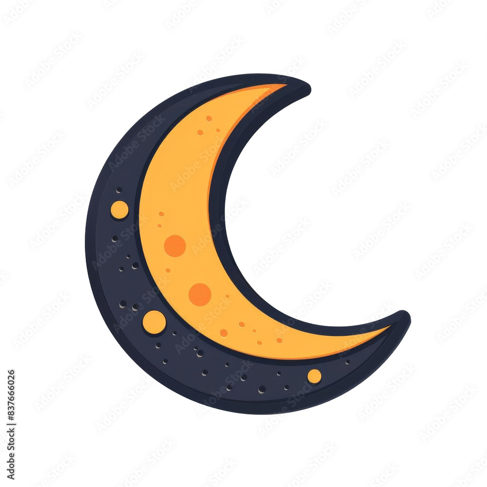 A moon (night mode) icon on a transparent background for clean di-cut. A moon (night mode) icon on a transparent background for clean di-cut.