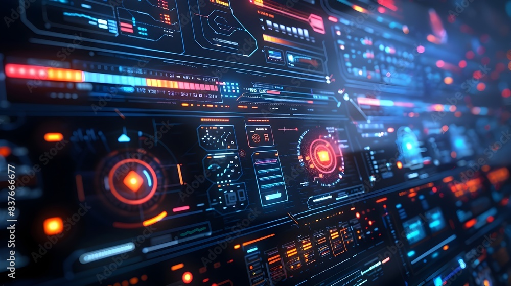 Futuristic Holographic Interface with Floating Data Panels and Responsive Touch Controls Showcasing Innovative Technology and Advanced Digital Futuristic Holographic Interface with Floating Data Panels and Responsive Touch Controls Showcasing Innovative Technology and Advanced Digital