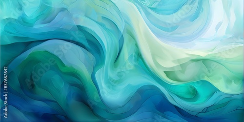 abstract illustration embodies mindfulness meditation with gentle swirling patterns in pastel soothing hues photo