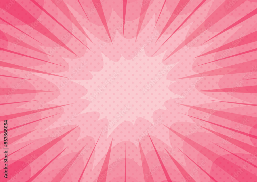 Fototapeta premium 放射アメコミ背景